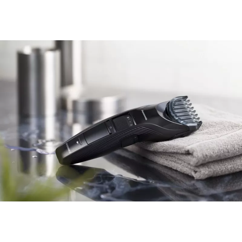 Panasonic ER-GC53 máquina de cortar cabelo, 19 definições de comprimento, preta