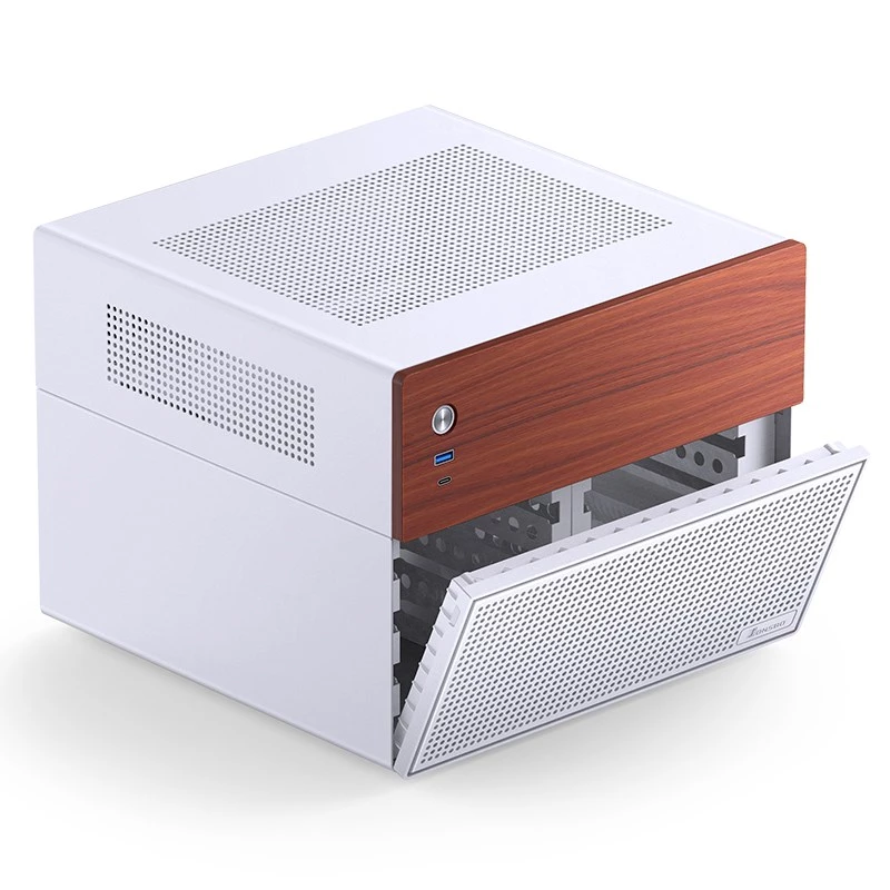 Caixa de computador Micro-Tower Jonsbo N4 BRANCA Mini-ITX com vidro temperado