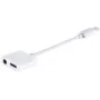 shiverpeaks BASIC-S Adaptador, ficha de 8 pinos para áudio de 3,5 mm e tomada de 8 pinos com carregamento, branco