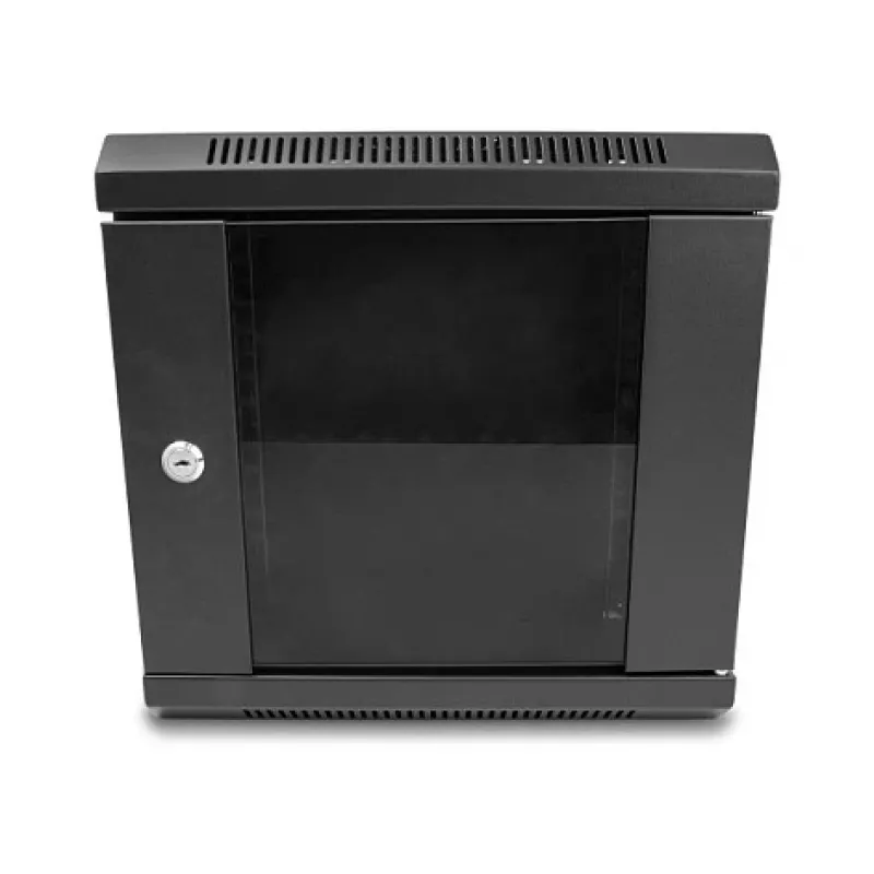 DeLOCK 43417 Armário de rede de 10 polegadas 6U com porta de vidro, preto