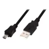 Digitus ASSMANN - Cabo USB - USB Type-A, 4 pinos (M) - Mini-USB, Type-B (M) - 1 m (USB / Hi-Speed USB) - moldado - Preto (AK-300108-010-S)
