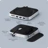 Dock para portátil/replicador de portas Satechi ST-GNMMES — hub USB 3.2 Gen 2 Type-C com fios, USB-A & SD, prateado