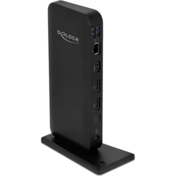 Delock USB Type-C DP 1,4 docking station 4K – docking station – USB-C 3,2 Gen 2 – HDMI, DP – 1GbE – 85 Watt (87746)