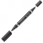 Marcador permanente Staedtler Lumocolor Duo ponta fina/redonda preto