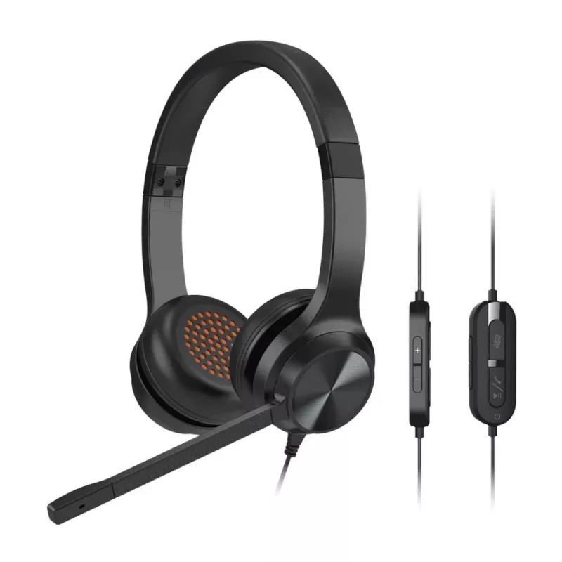 Creative 51EF0980AA000 Chat USB auricular on-ear com fios estéreo preto