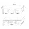Suporte de TV para cama WOOD wotan/antracite