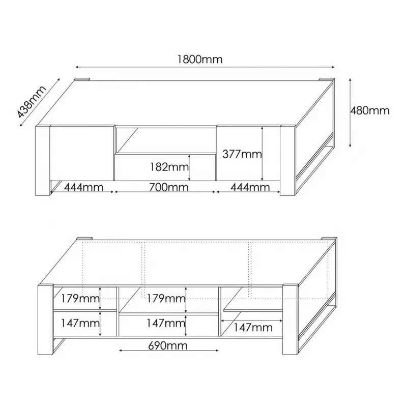 Suporte de TV para cama WOOD wotan/antracite