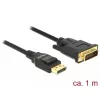 Adaptador de cabo de vídeo DeLOCK 85312 1m DisplayPort para DVI-D preto