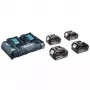 Fonte de alimentação MAKITA KIT 18V (BL1850Bx4+DC18RD) MAKPAC