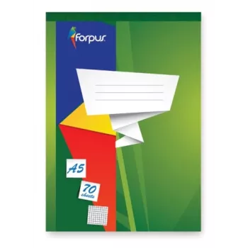 Caderno, folhas removíveis, Forpus, A5/70, quadriculado 0723-002