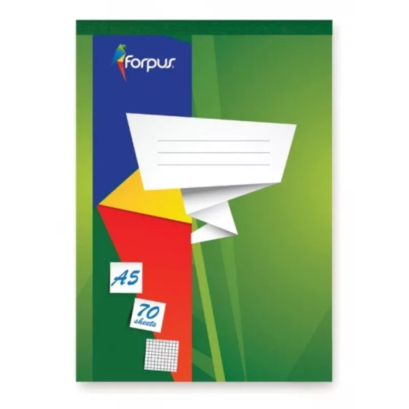 Caderno, folhas removíveis, Forpus, A5/70, quadriculado 0723-002
