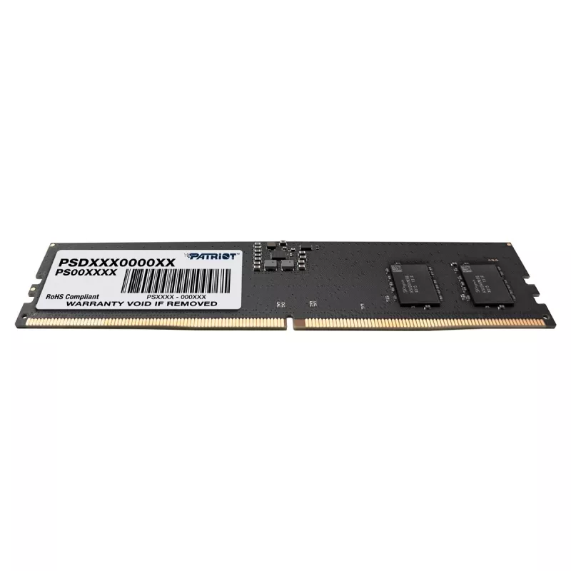 Patriot Signature Line PSD516G480081 módulo de memória UDIMM DDR5-4800 de 16 GB CL40, On-die ECC, 1,1 V, preto