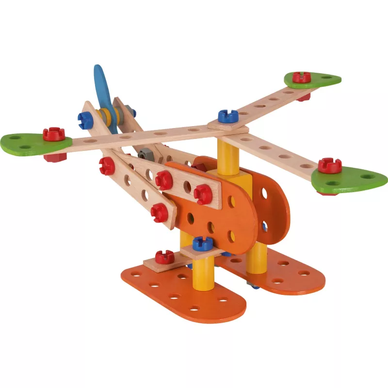 Constructor autocarro de dois pisos, brinquedo de construção 85 peças