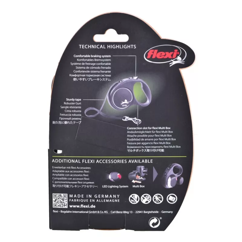 Treia automática Flexi Black Design S 5 m para cão