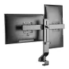 Suporte de monitor MACLEAN MC-854 para dois monitores 17–27 polegadas VESA 75x75 / 100x100, suporte de secretária de braço duplo