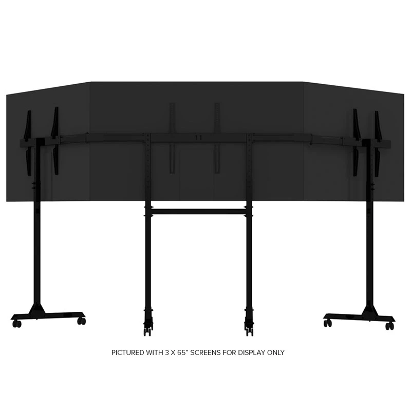 Suporte de monitor de chão Next Level Racing NLR-A010 para 3 ecrãs 32–65 polegadas até 70 kg