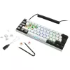 SKILLER SGK50 S4, teclado gaming branco/preto, layout PT, Kailh Red