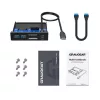 Graugear HUB USB + leitor de cartões Painel frontal múltiplo, Type-C USB retail (G-MP01CR)