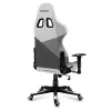 Cadeira gaming Huzaro Force 6.2 tipo balde (assento concha) cinzenta, branca