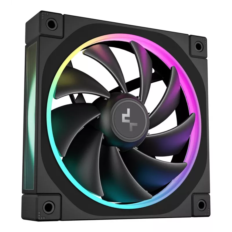 DeepCool FL12 3-in-1 ventoinhas de caixa de 120 mm (3 un.), 500-2150 rpm, rolamento de fluido dinâmico, 32 dB, pretas