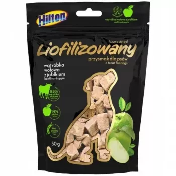 Petisco para cães Hilton fígado de vaca liofilizado com maçã 50 g