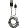 Cabo LC-POWER USB-Lightning-1M-8 1 m preto/prateado, USB-A para Lightning (LC-C-USB-LIGHTNING-1M-8)