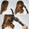 Escova de ar quente Rowenta Express Style CF6320F0 quente preto prateado para todos os comprimentos de cabelo