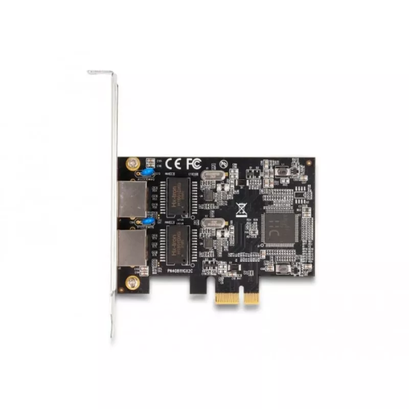 Placa PCI Express x1 para 2 x RJ45 Gigabit LAN RTL8111 Delock (88615)