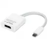Adaptador USB, ficha USB-C > conector fêmea DisplayPort (branco, 11 cm)