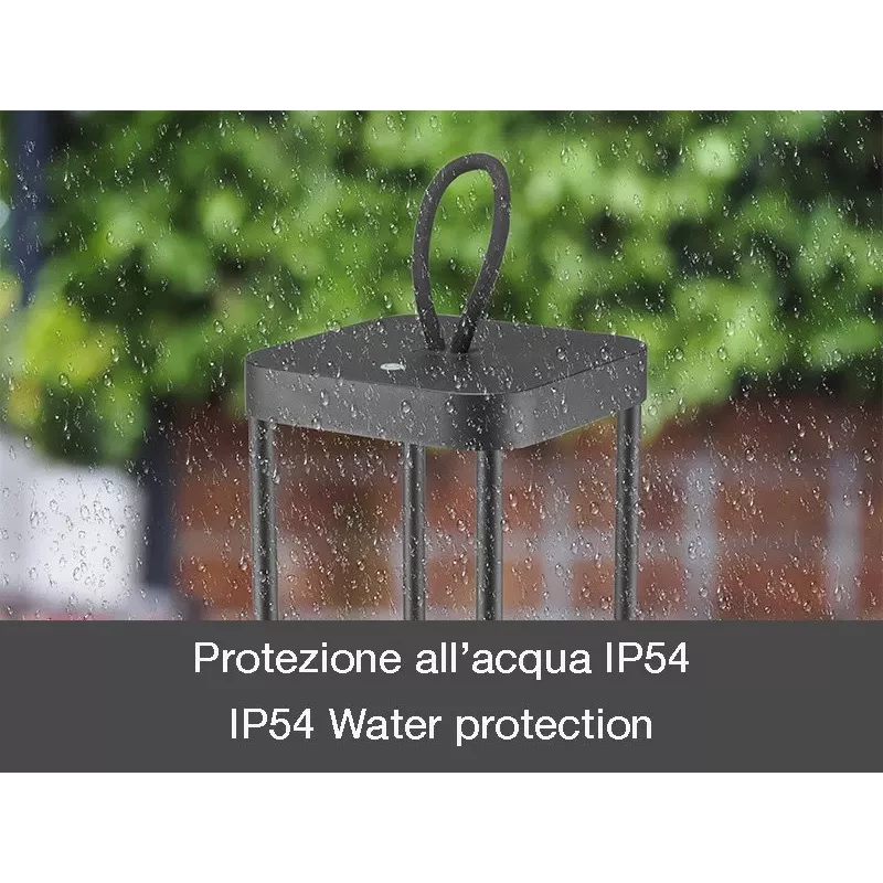 Lanterna recarregável Beper P207ILI100 — preta, iluminação LED portátil