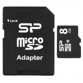 Silicon Power SP008GBSTH010V10SP Cartão de memória 8 GB MicroSDHC Class 10
