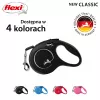 Trella Flexi New Classic Cat XS 3 m — trela de corda para animais pequenos, preta, carga máx. 8 kg