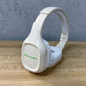 Auscultadores Tellur verdes Bluetooth over-ear Pulse Foldable Cream TLL511441