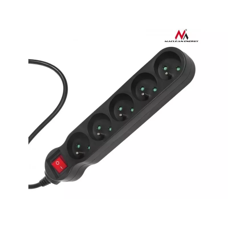 Extensão elétrica Maclean MCE184 régua de tomadas 5 tomadas (3 M) - Maclean