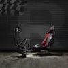 Cadeira gaming NanoRS RS160, suporte para simulador de corrida 3-em-1, para PC, consolas, jogadores, revestimento em pele sintética, suporte para volante, suporte de TV até 50 polegadas, VESA máx. 400x400