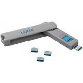 LOGILINK AU0052 bloqueador de porta USB-C 1x chave e 4x fechaduras