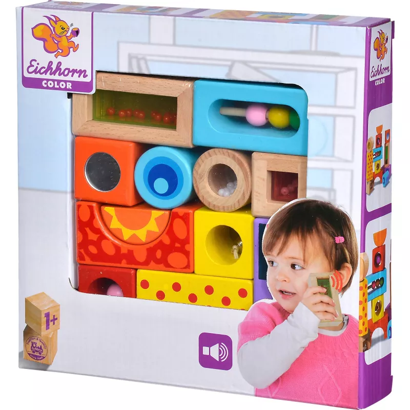 Blocos sonoros, brinquedo de construção