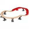 World conjunto de carris montanha e vale, comboio madeira/vermelho, 16 peças