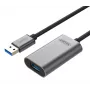 Cabo de extensão ativo USB 3.0 Unitek, 10m, alumínio, Y-3005