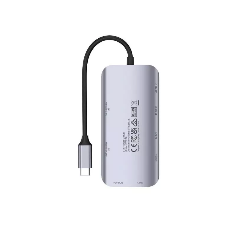 Hub USB-C Unitek D1122A01 com 2x HDMI 4K e 100W Power Delivery