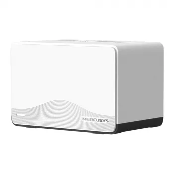 Sistema mesh MERCUSYS Halo H27BE (pack de 3) dual-band 2,4/5 GHz Wi‑Fi 6, 3568 Mbit/s no total, 3x portas LAN, antenas internas, branco