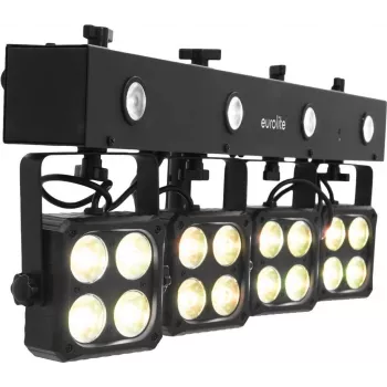 Sistema de iluminação LED PAR EUROLITE Bateria KLS-180 180W RGB, projetor PAR a bateria, recarregável