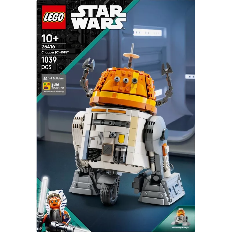 Conjunto de construção LEGO Star Wars Chopper C1-10P modelo de droide astromecânico 75416, 1039 peças, idade 10+, altura 220 mm