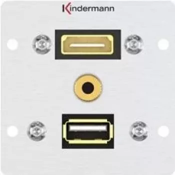 Tomada de ligação HDMI + USB A + 3,5 mm Kindermann 7444000547