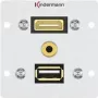 Tomada de ligação HDMI + USB A + 3,5 mm Kindermann 7444000547