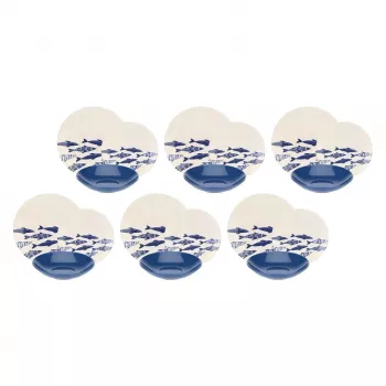 Serviço de mesa Rose&Tulipani R18390TA18 para 6 pessoas, conjunto de mesa de porcelana