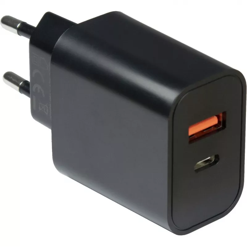 Carregador Inter-Tech PD-2120 smartphone preto carregamento rápido AC interior