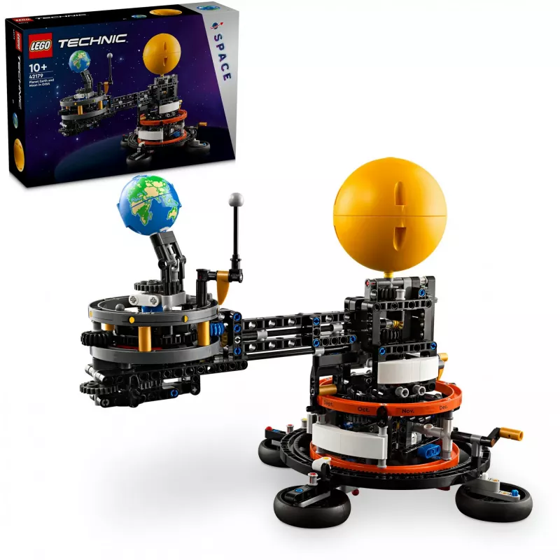 LEGO Technic Planeta Terra e Lua em Órbita Jogos Espaciais para Crianças a partir dos 10 Anos Sistema Solar Brinquedo de Construção com Planetas