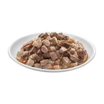 Alimento para gatos PREVITAL Megabox com borrego, vaca, coelho e frango em molho - Alimento húmido para gatos - 24 x 100 g