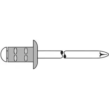 Rebite cego GESIPA PG Al/A2 4x10 mm RAL9010 branco embalagem de 500